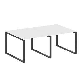 Metal System Перег. стол (2 столешницы) на О-образном м/к БО.ПРГ-2.1 Белый/Антрацит металл 2000*1235*750 - Фото предпросмотра