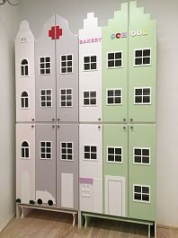 Шкаф 6-ти секционный "Голландские домики" ШДД-009 - Фото предпросмотра