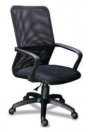Кресло МГ-22 PL, TГ, обивка сетка\ткань черный "Кресла для персонала"  ТК-002985001153 черный - Фото предпросмотра