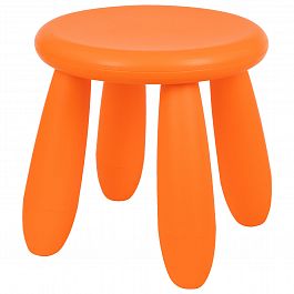 Табурет детский МАМОНТ оранжевый, от 2 до 7 лет, безвредный пластик, 01.022.01.06.1 - Фото предпросмотра