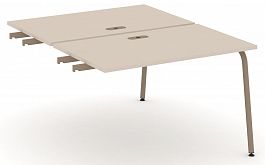 Двойной стол приставка к опорным тумбам "ESTETICA" ES.D.SPR-2-LK Капучино - Фото предпросмотра