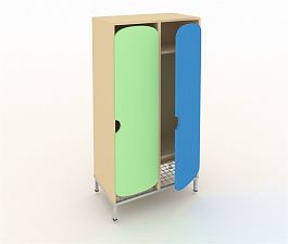 Шкаф для детской одежды на ножках ШГС2М зеленый - Фото предпросмотра