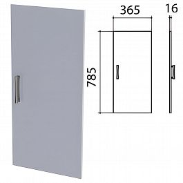 Дверь ЛДСП низкая "Монолит", 365х16х785 мм, цвет серый, ДМ41.11 - Фото предпросмотра