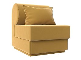 Кресло Кипр (полностью микровельвет желтый) - Фото предпросмотра