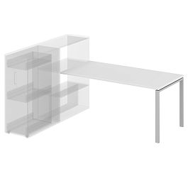 Стол приставной на металлокаркасе "Тандем-А"  ПК-ТНА-СТП155Х80-В2-972 серый - Фото предпросмотра