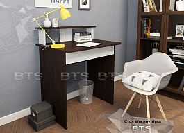 Стол для ноутбука (800х740+170х570) венге/лоредо - Фото предпросмотра