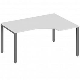 Эргономичный стол правый Trend Metal 160x120x75 белый - Фото предпросмотра