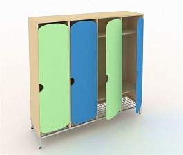 Шкаф для детской одежды на ножках ШГС4М зеленый - Фото предпросмотра