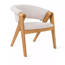 Кресло Lars, дуб натуральный, букле, серый - Фото предпросмотра
