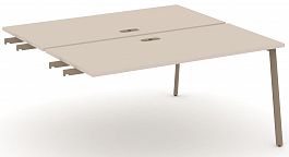 Двойной стол приставка к опорным тумбам "ESTETICA" ES.D.SPR-4-LP Капучино - Фото предпросмотра