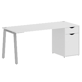 Home Office Стол письменный VR.SP-3-178.1.A Белый/Серый металл 1780*720*750 - Фото предпросмотра