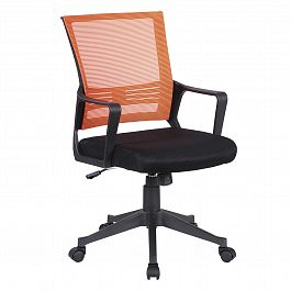 Кресло BRABIX " Balance MG-320", с подлокотниками, комбинированное черное/оранжевое, 531832 - Фото предпросмотра