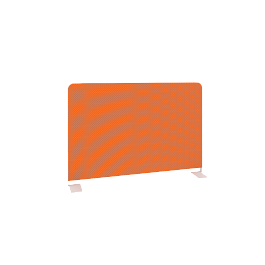 Metal System Экран тканевый боковой Б.ТЭКР-60 Оранжевый/Белый металл 600*390*22 - Фото предпросмотра