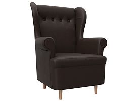 Кресло Торин (полностью экокожа коричневая) - Фото предпросмотра