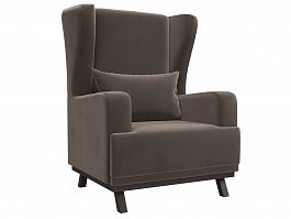 Кресло Джон (полностью велюр коричневый) - Фото предпросмотра