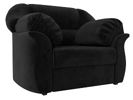 Кресло Карнелла (полностью велюр черный) - Фото предпросмотра