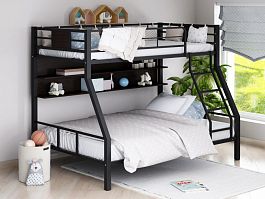 Двухъярусная кровать "Гранада-1П" черный - Фото предпросмотра