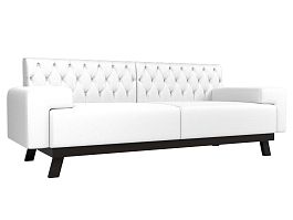 Прямой диван Мюнхен Люкс (полностью экокожа белая) - Фото предпросмотра