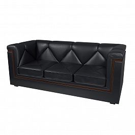 Трехместный диван Dexter 238x89x82 чёрный - Фото предпросмотра