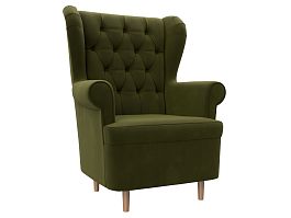 Кресло Торин Люкс (полностью микровельвет зеленый) - Фото предпросмотра