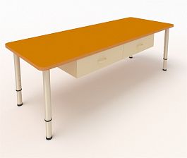Детский стол-парта оранжевый - Фото предпросмотра