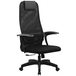 Кресло офисное BRABIX PREMIUM "Ultimate EX-801" пластик, плотная двойная сетка Х2, черное, 532922 - Фото предпросмотра