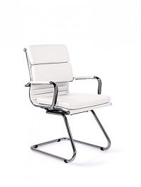 Стул для посетителей Кайман Трио СН-303 Н/п хром софт обивка экокожа  белый  s-0402 "Кресла для посетителей"  ТК-002587001457 белый - Фото предпросмотра