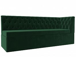 Кухонный диван Маркиз с углом (полностью велюр зеленый) - Фото предпросмотра