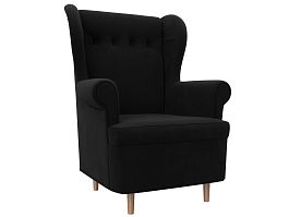 Кресло Торин (полностью микровельвет черный) - Фото предпросмотра