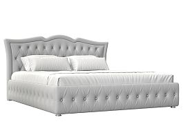 Интерьерная кровать Герда 200 (полностью экокожа белая) - Фото предпросмотра