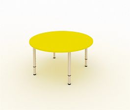 Детский стол круглый МДФ желтый - Фото предпросмотра