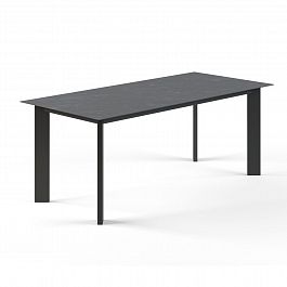 Стол раскладной Track (160+50), керамика черная - Фото предпросмотра