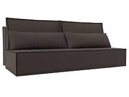 Прямой диван Фабио Лайт Рогожка коричневый - Фото предпросмотра