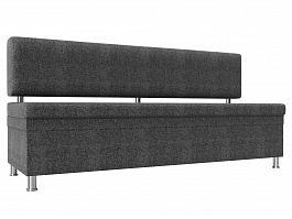 Кухонный прямой диван Стайл (полностью рогожка серая) - Фото предпросмотра
