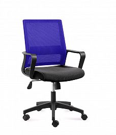 Кресло офисное / Бит LB / 815B-AF01-T09/черный пластик / синяя сетка / черная ткань "Кресла для персонала"  ТК-001035000550 синий/черный - Фото предпросмотра