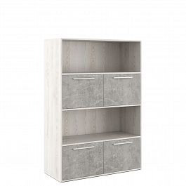 Шкаф высокий с горизонтальной нишей B-tone 106,4x45x151,1 сосна бетон светлый - Фото предпросмотра