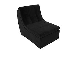 Модуль Холидей кресло (полностью велюр черный) - Фото предпросмотра