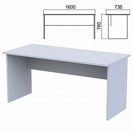 Стол письменный "Арго", 1600х730х760 мм, серый - Фото предпросмотра