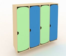 Шкаф для детской одежды ШГ4-МУ зеленый - Фото предпросмотра