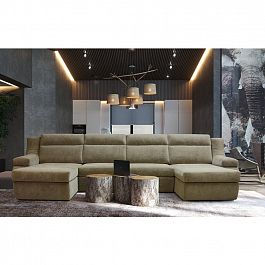 Угловой диван "Милан 2" с оттоманками - Фото предпросмотра