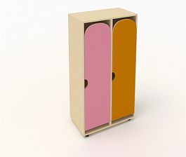 Шкаф для детской одежды ШГ2 розовый - Фото предпросмотра