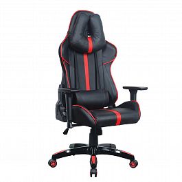 Кресло компьютерное BRABIX "GT Carbon GM-120", две подушки, экокожа, черное/красное, 531931 - Фото предпросмотра