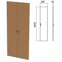 Дверь ЛДСП высокая "Этюд", комплект 2 шт., 397х18х1870 мм, бук бавария, 400012-55 - Фото предпросмотра
