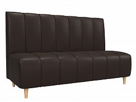 Прямой диван Ральф (полностью экокожа коричневая) - Фото предпросмотра
