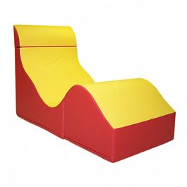Кресло-кубик - Красно-желтый - Фото предпросмотра