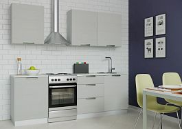 Кухня "Атлант 180" Светло-серый - Фото предпросмотра
