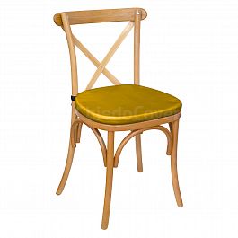 Подушка 01 для стула Кроссбэк, 3см, золотая - Фото предпросмотра