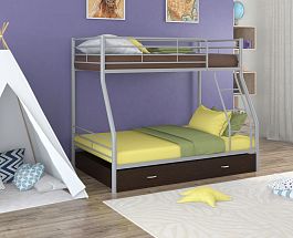 Двухъярусная кровать "Гранада-2Я" серый - Фото предпросмотра