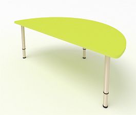 Детский стол полукруглый желтый - Фото предпросмотра