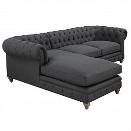 Угловой диван "Честер" с оттоманкой - Фото предпросмотра